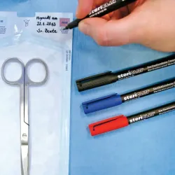 Sterilisatiebestendige vezelstiften blauw